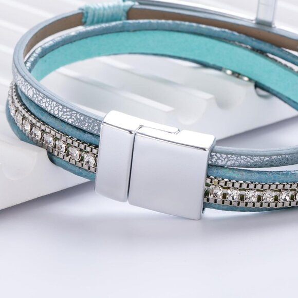 Cross Leather Bracelets Religious Christian Jewelry Boho Wrap Cuff Bangle - Picture 6 of 6